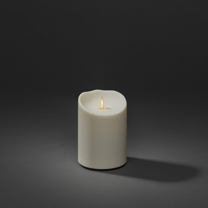 Unscented Flameless Pillar Candle, 14cm x 9.5cm