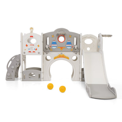 9 In 1 Toddler Slide Climber Playset Kids Slide