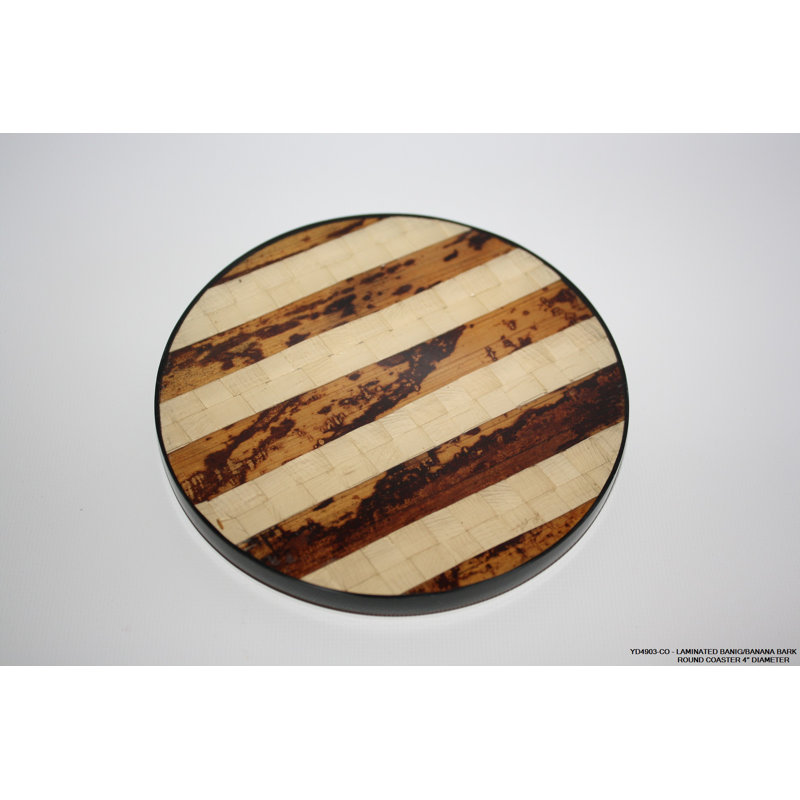 Bamboo Round 6 Piece Coaster Set