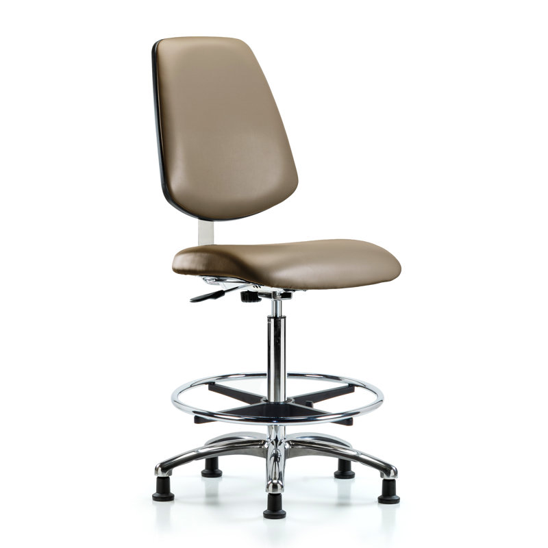 Chaise de travail ergonomique Merridy, Taupe, Patins