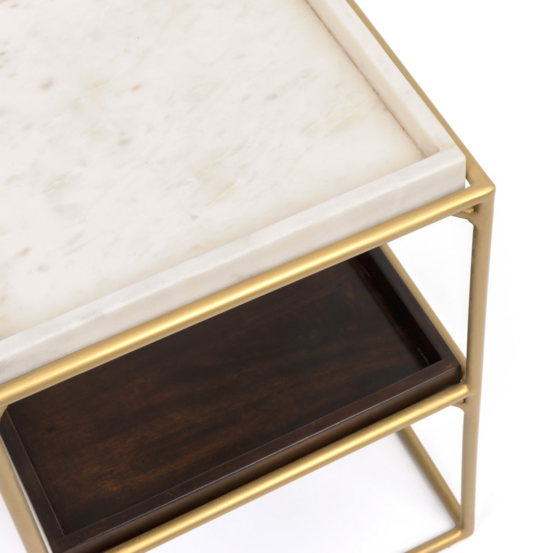 Marble Tray Top End Table