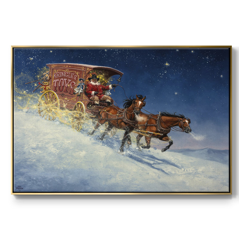 Nick of Time - reproduction de cadre flottant sur toile, Or, H 17 po x l 25 po x P 2 po
