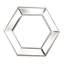 Miroir mural hexagonal unique pour une décoration intérieure élégante