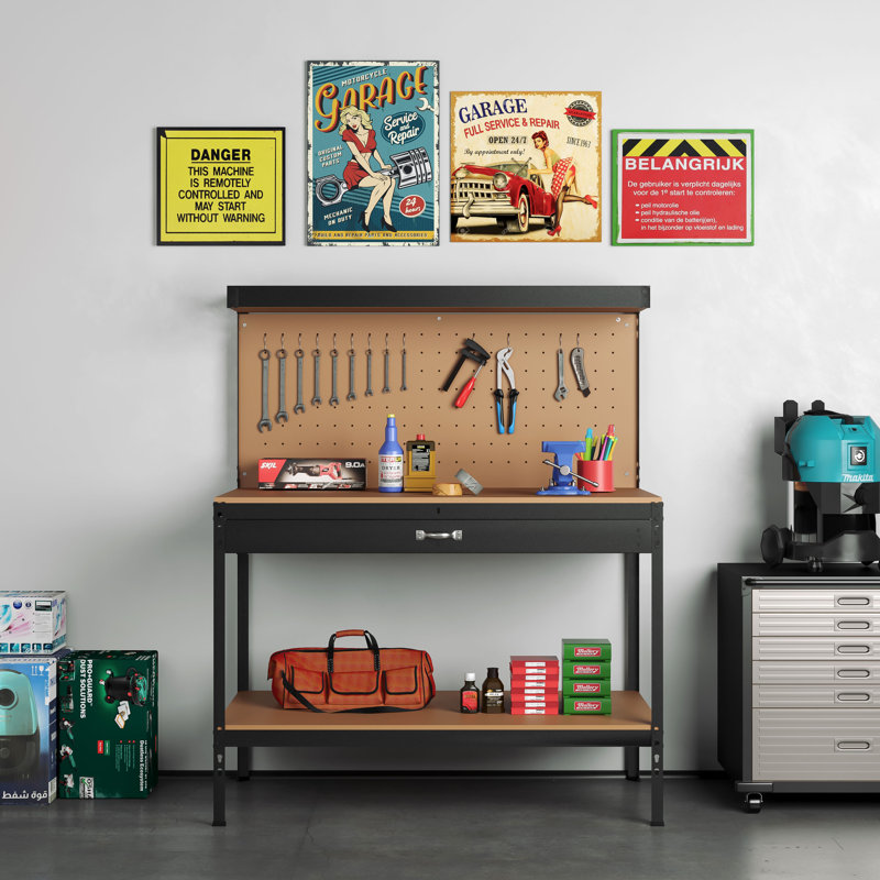 Lael 120 cm W Shelving Unit, Black