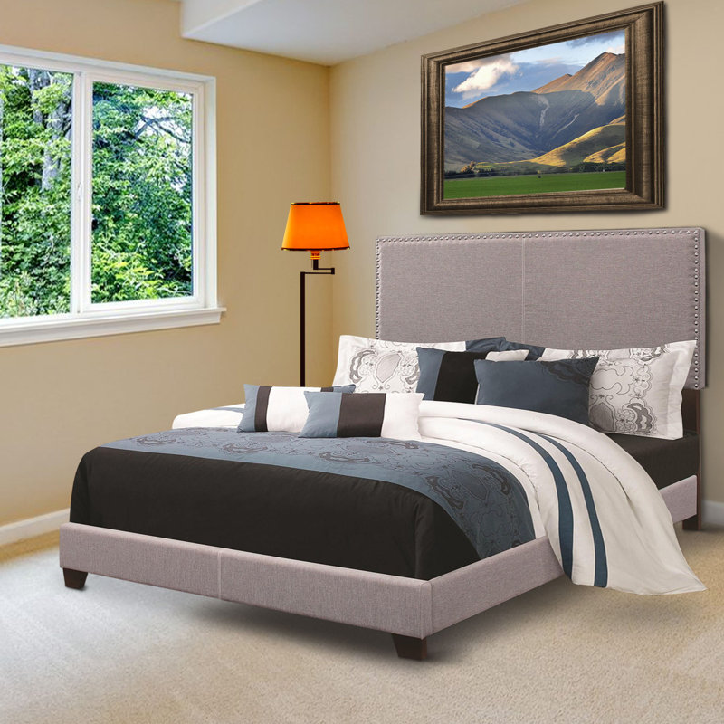Cialan Upholstered Standard Bed, Full/Double, Ivory