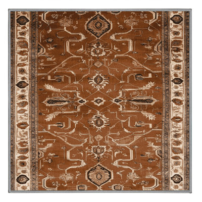 Tapis brun lavable à la machine