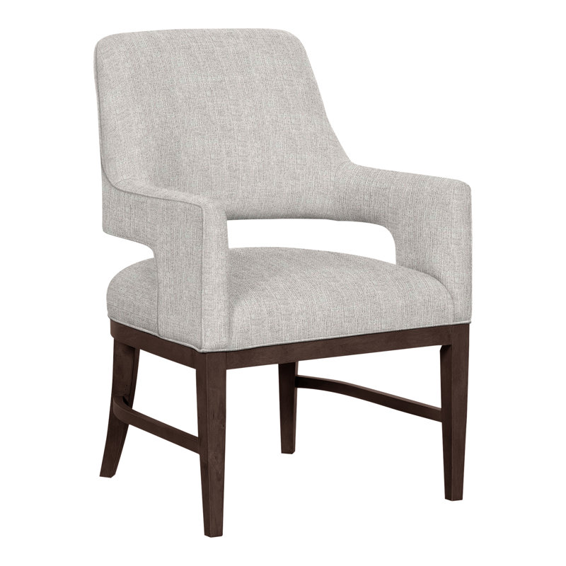 Chaise avec accoudoirs Josie Grande, Polyester 3156 Lin, Tabac