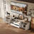 Extra Wide White TV Stand With Thickened Top, 4 Drawers And 4 Cabinets For Living Room Storage