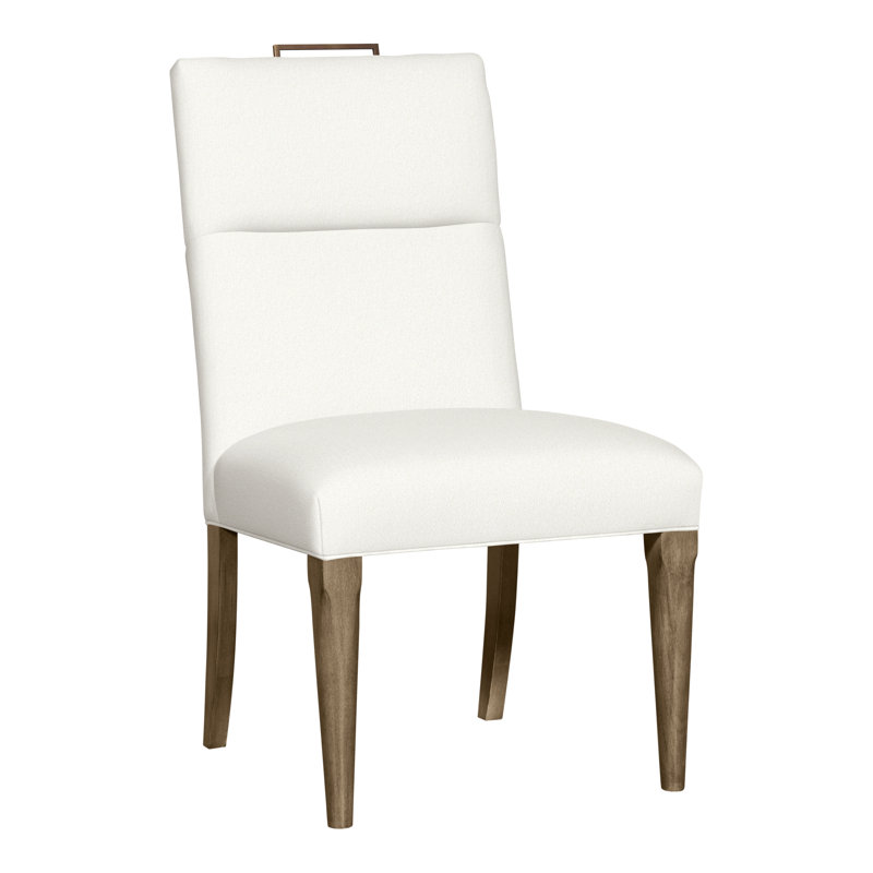 Thom Filicia Home Fabric Tight Back Side Chair, Kennelly Snow, Hampton