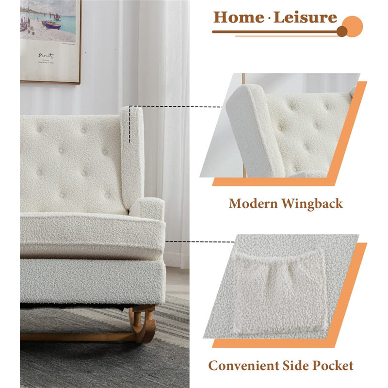 Chaise berçante Fjorentina, Blanc