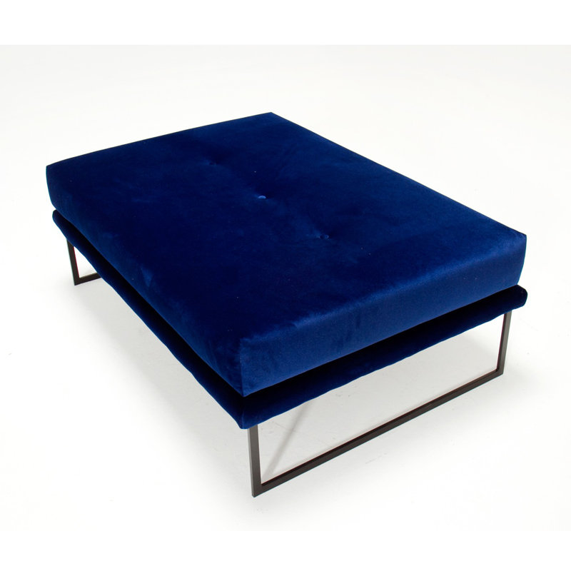Repose-pieds 46,5 po, 100 % polyester bleu