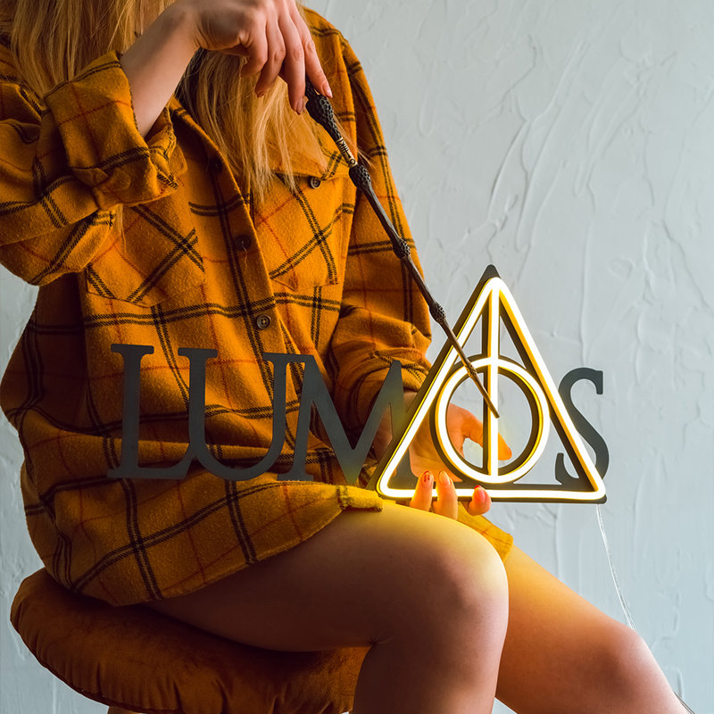 Lumos Neon Wall Art, Wall Décor, Led Neon Sign, Lumos Led Light, Neon Schild, Led decor