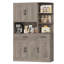 Garde-manger 67 po avec tablette à micro-ondes et garde-manger en bois avec tiroirs-456665066