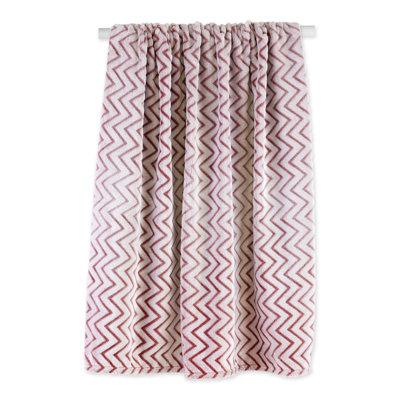 Jeté en peluche Chevron