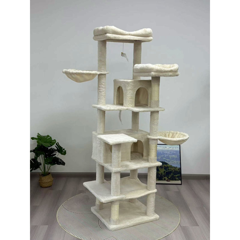 Arbre à chat 68 po, Beige