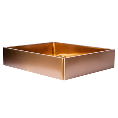 Stainless Steel Rectangular Vessel Bathroom Sink
