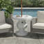 Table d'appoint pour l'extérieur avec base de parasol