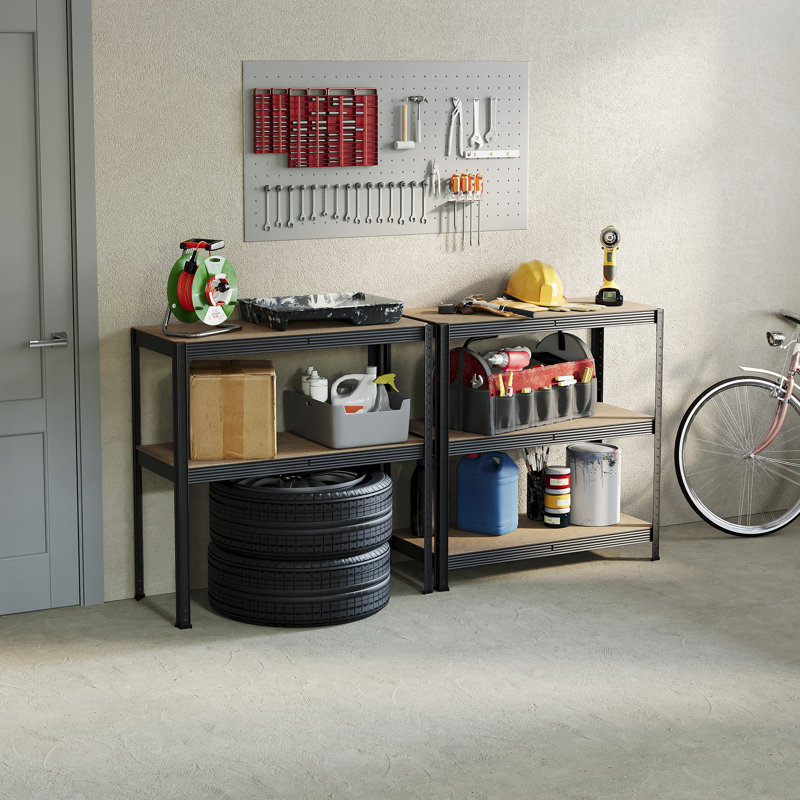 Vida Adjustable Height Shelving Unit, Standard, Black