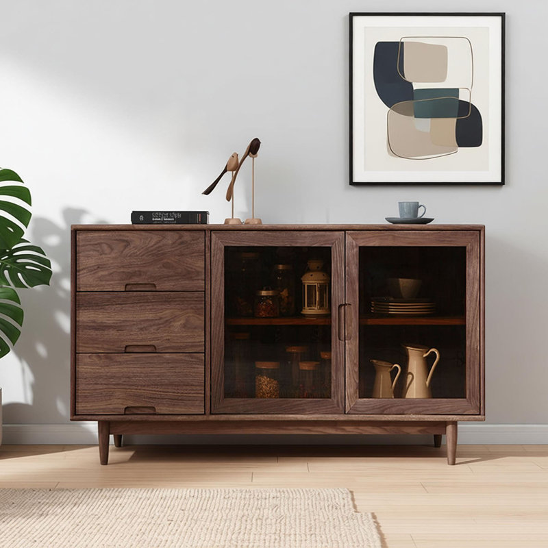 Buffet de rangement rétro multifonctionnel, 31.49" H x 55.11" W x 15.74" D