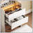 3-in-1 Vanity Table with LED Mirror & Storage Stool, Flip Top Makeup Dressing Table with Adjustable Lights, 5 Storage Spaces Cosmetic Organizer for Bedroom