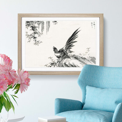 Japanese Magpie by Numata Kashu - Picture Frame Painting Print