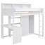 Lit mezzanine simple en bois avec plusieurs tablettes de rangement et garde-robe-2064294602