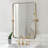 Modern Tilting Bathroom Vanity Wall Mirror | Stainless Steel Pivot Frame-304340584-306208176