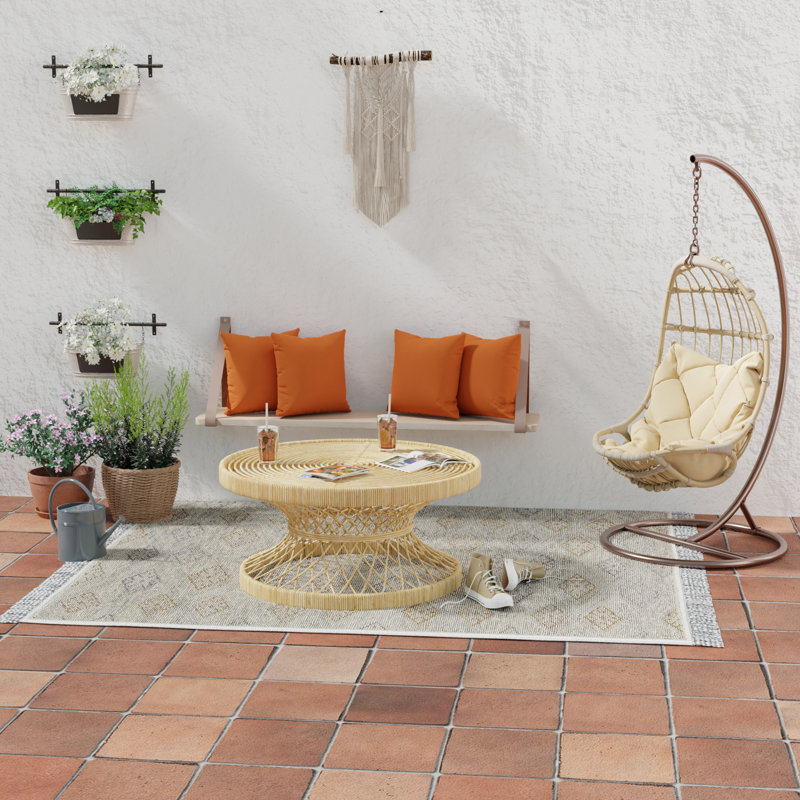 Sunbrella Outdoor Throw Pillow, Canvas Rust Sunbrella® Canvas, 16" H x 16" W