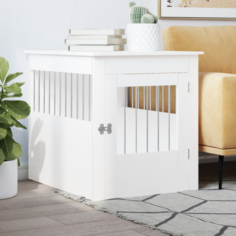 Pet Crate, White, 71cm H x 64.5cm W x 80cm D