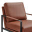 Chaise longue Tosheba en similicuir noir avec structure noir mat-905995413