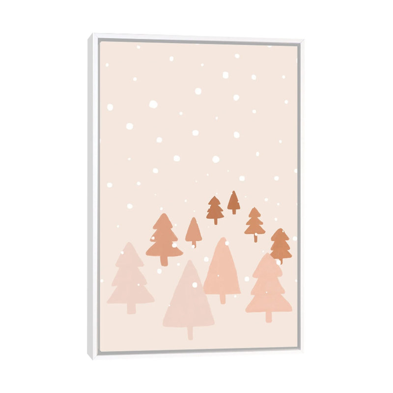 Reproduction d’art, "Winter Forest" par Orara studio, H 60 po x l 40po x P 1,5 po, Toile blanche encadrée, Pas de tapis