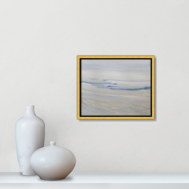 «Silent Direction Print» par S.H. Khân, Toile avec cadre, L 11,5 po x H 9,5 po, Gold Floater