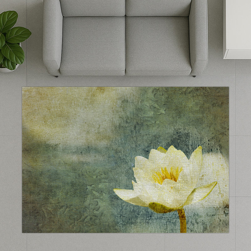 Floral Area Rug, Rectangle 140 x 200 cm