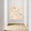 Impression d'art mural à motif floral rétro doux, géométrique abstrait et moderne, paysage de fleurs.-1947946172