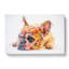 Painted French Bulldog In Abstract - Wrapped Canvas Painting-55308407