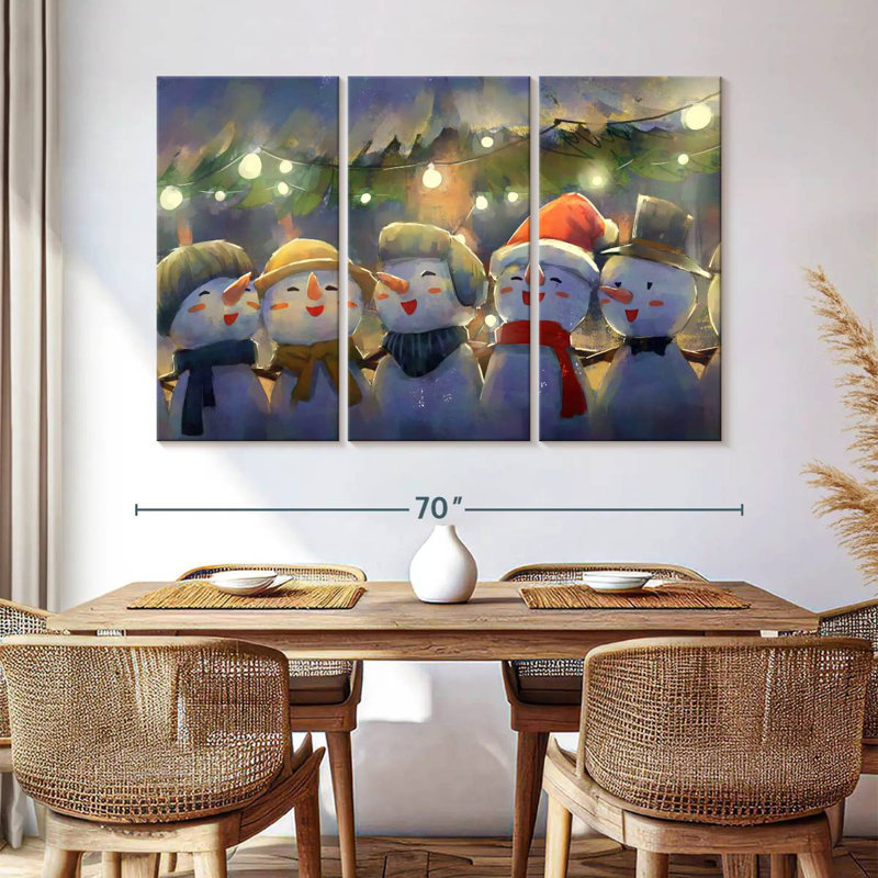 Bonhommes de neige de Noël Lelend, H 42 po x l 65 po