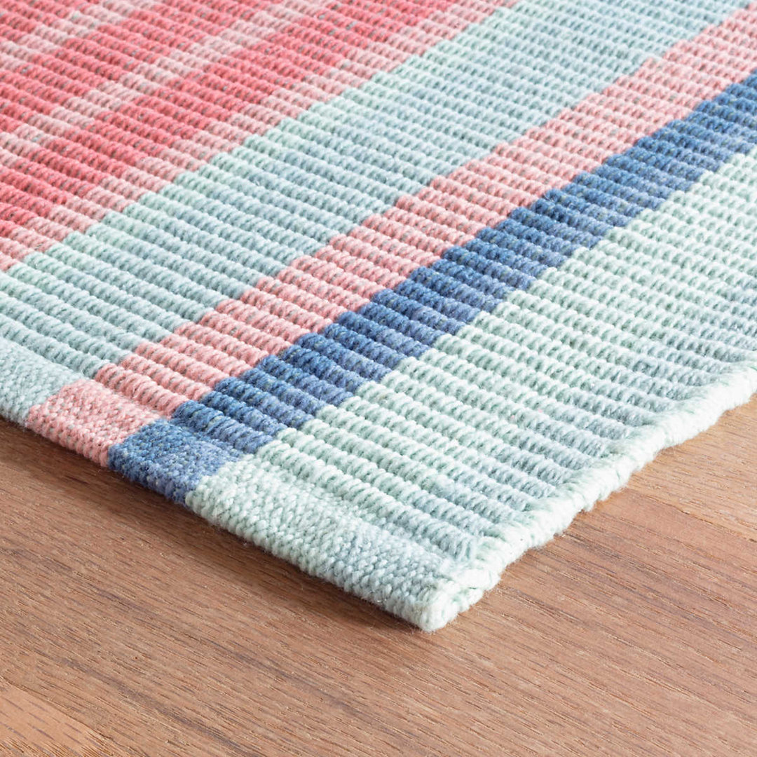 Aruba Stripe Handwoven Cotton Rug Dash and Albert Rugs Rug 