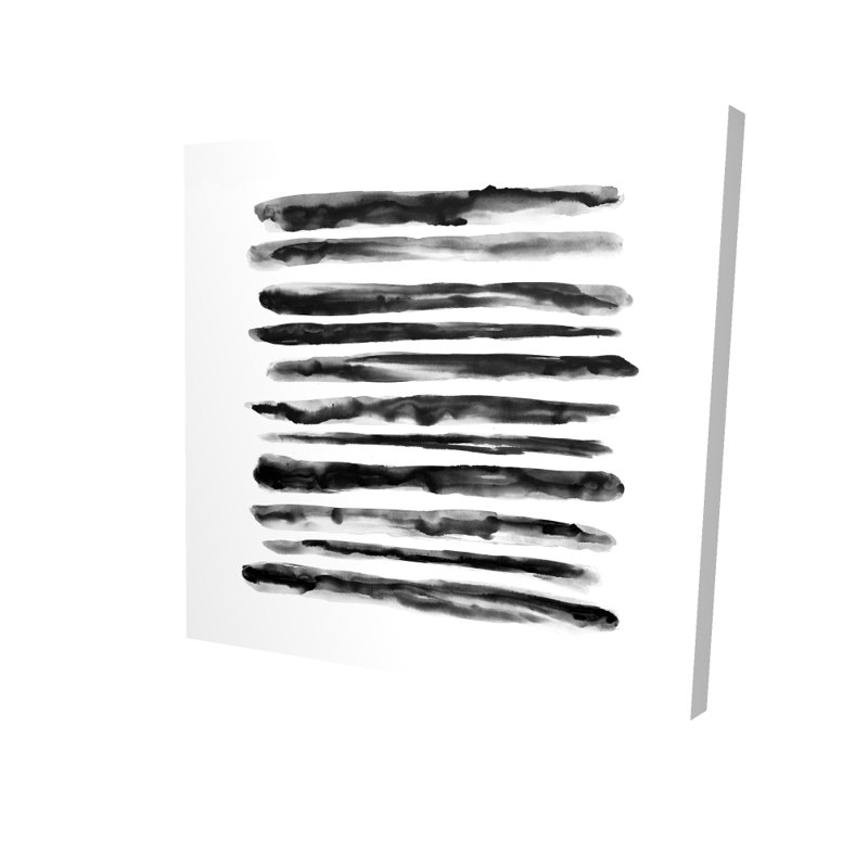 Hatching Abstract Shapes Bathroom Canvas - Modern Home Decor