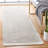 Tohei Hand Woven Wool/Cotton Solid Color Rug in Ivory/Black-1885548920