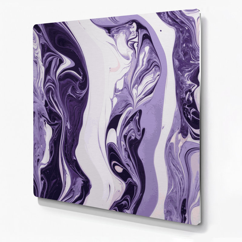 Art abstrait abstrait en métal blanc 66, 12" H x 12" W