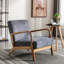 Chaise rembourrée en microfibre de style rétro-2038358725