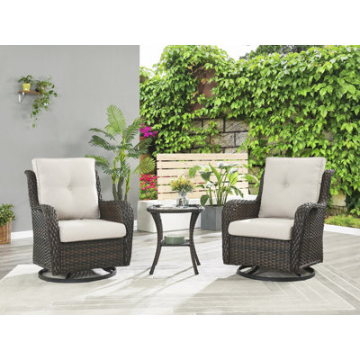 20 inch Patio Side Table, Outdoor Patio Wicker Square End Table Double Storage Layer, All-Weather Rattan Coffee Tables Porch Furniture for Backyard Poolside Garden