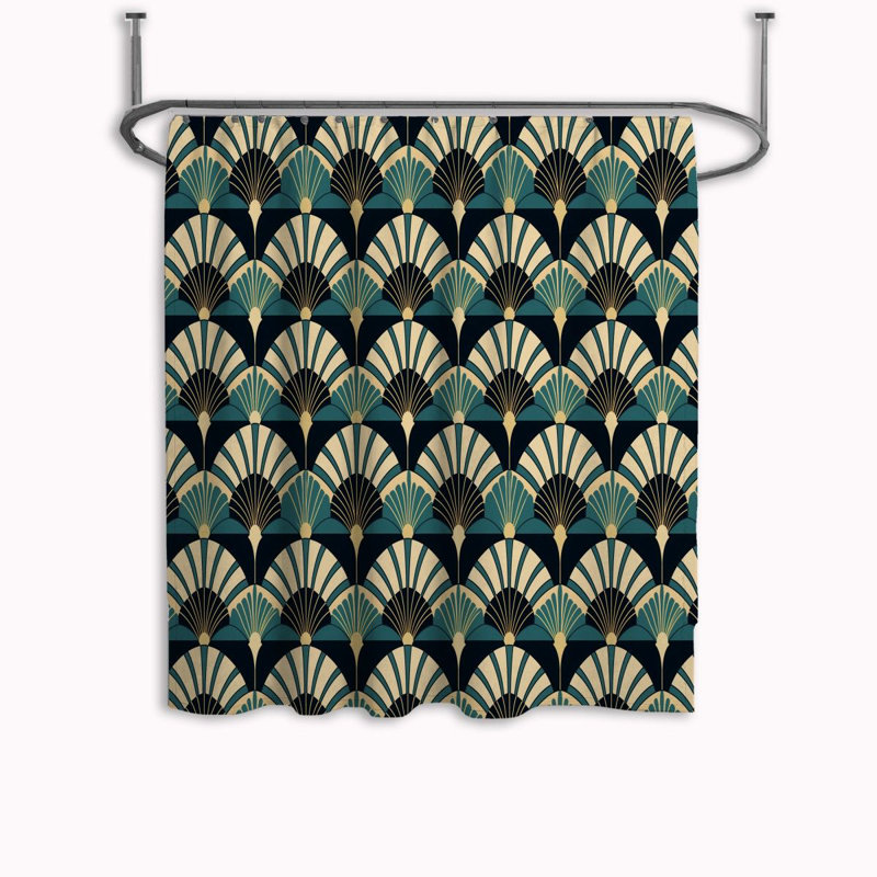 Rideau de douche Rentaro Ikat, H 93 po x l 70 po