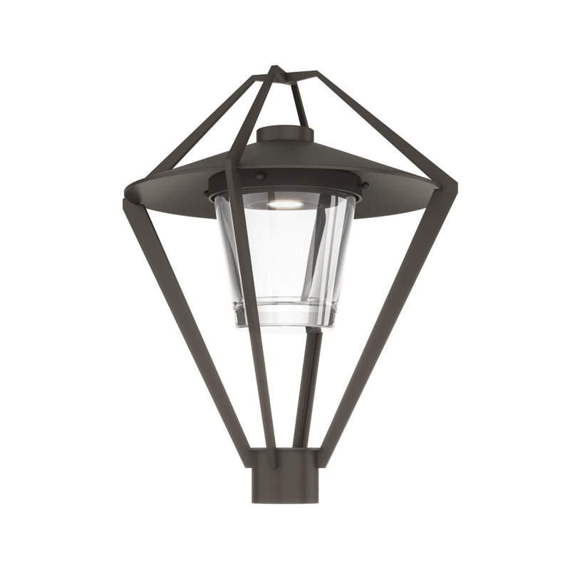 Stellar Post Light - Clear Glass, Coastal Dark Smoke