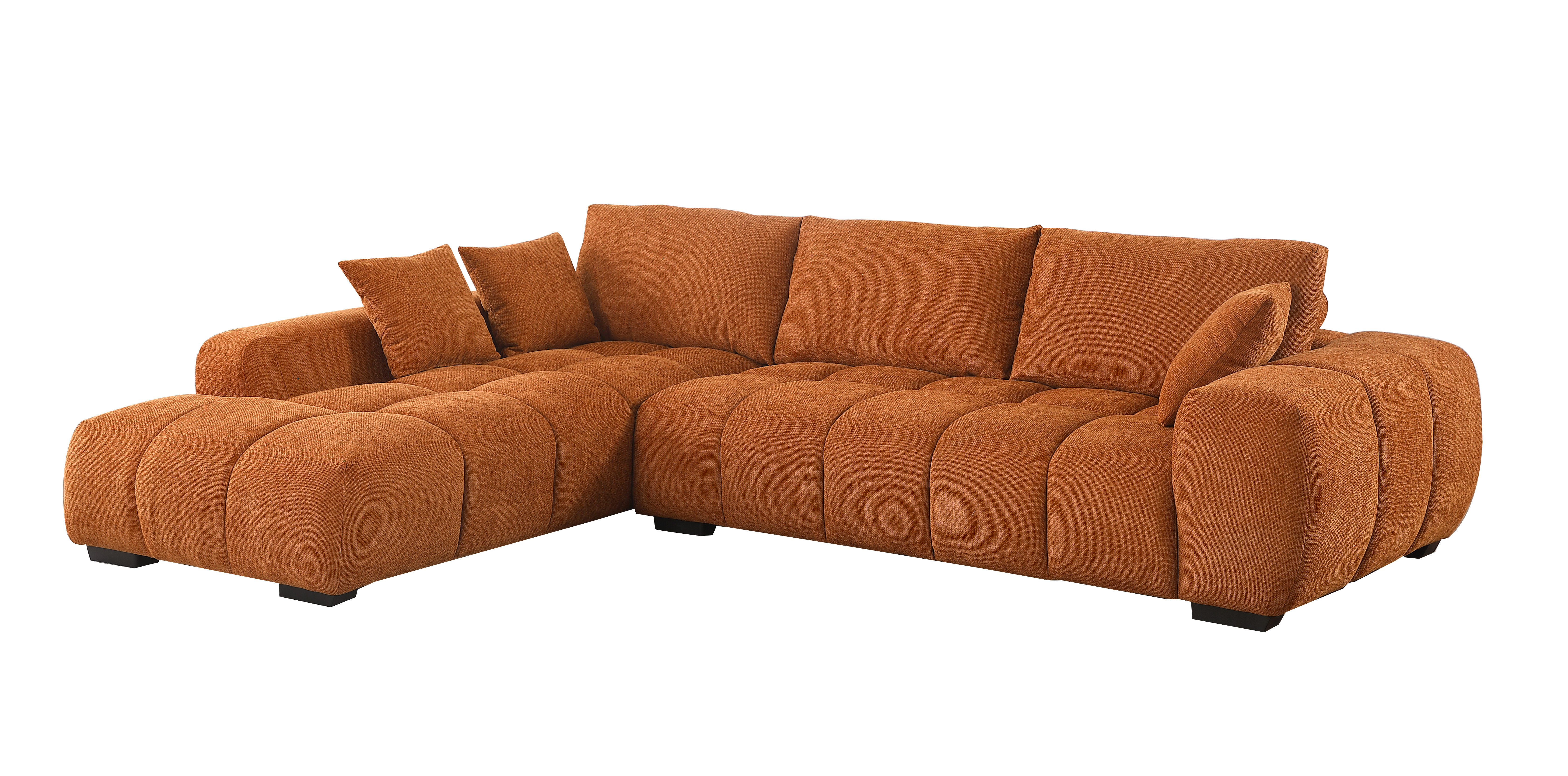 Latitude Run® Swapan Modern Chenille Couch Sofa Sectional with Deep Tufted Seat & Reviews | Wayfair