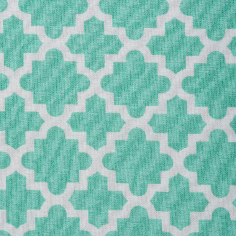 Trung Lattice Tablecloth, 104" x 60", Aqua