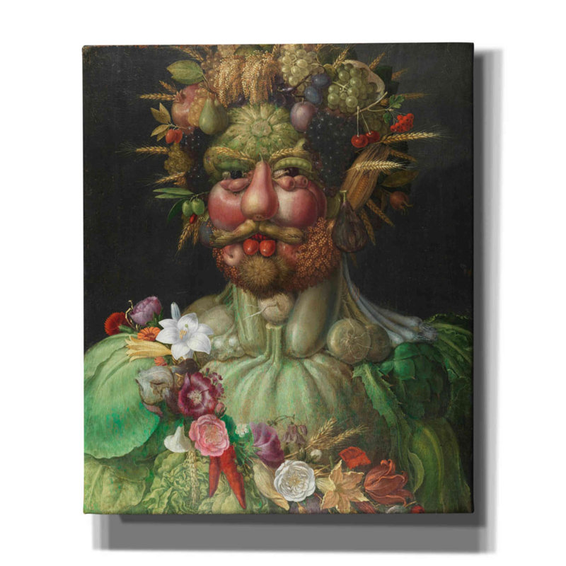 " Vertumnus " by Guiseppe Arcimboldo, 24" H x 20" W x 0.75" D