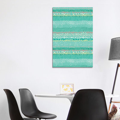 Little Textured Dots Green by Ninola Design - Wrapped Canvas Gallery-Wrapped Canvas Giclée