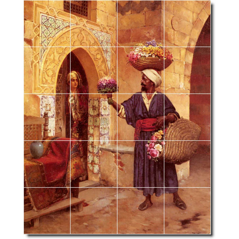 Carreau de céramique décorative 24 po x 30 po 6 po x 6 po, Historique 03022