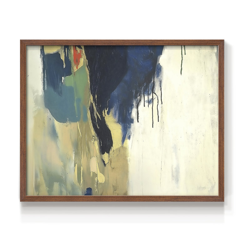 Abstrait, série 16, reproduction encadrée, H 8 po x l 10 po, Noyer